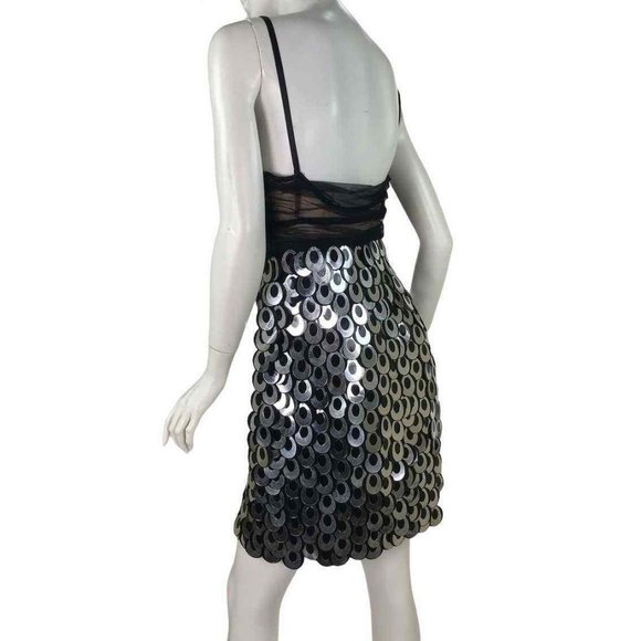 2007 Versace silver paillette dress as seen on Halle - Picture 5 of 6